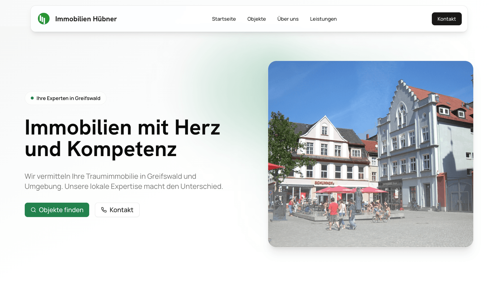 Immobilien Hübner – Immobilienmakler / Hausverwaltung Projekt von Matti Schulz